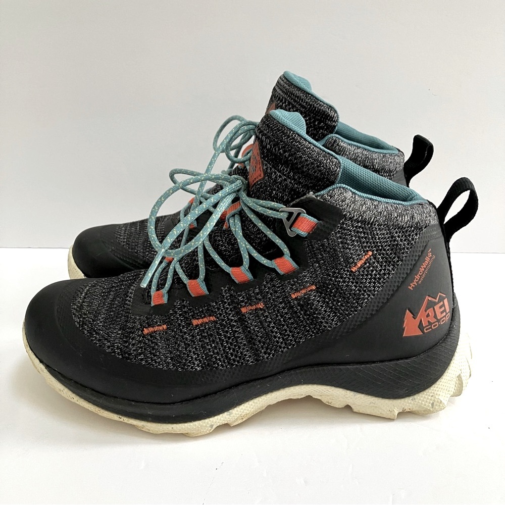 REI Co-op + Outdoor Afro Flash Hiking Boots Women's Size 6 Waterproof Gray Blue - Picture 3 of 9